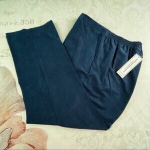 Alfred Dunner Navy Brushed Amsterdam Ave NWT Pants 12 SHORT
